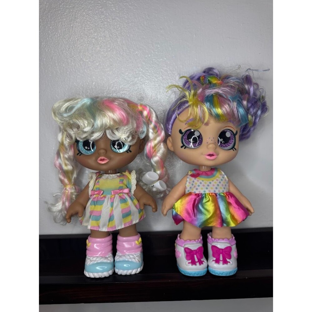 Kindi Kids Snack Time Friends Rainbow Kate & Marsha Mello Doll Bundle Moose Toys